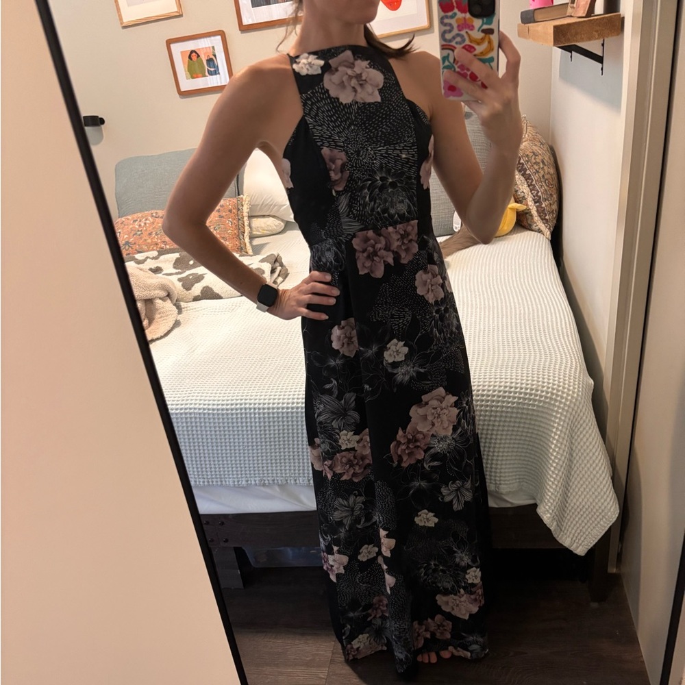 Floral Black Maxi Dress